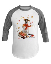 Autumn Leaves Jack Russell Terrier 1 Baseball Tee tile