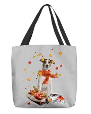 Autumn Leaves Jack Russell Terrier 1 All-Over Tote tile