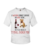 She Also Needs - Pitbull Boxer Mix Youth T-Shirt tile