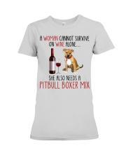 She Also Needs - Pitbull Boxer Mix Premium Fit Ladies Tee tile
