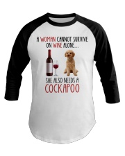 She Also Needs - Cockapoo 2 Baseball Tee tile