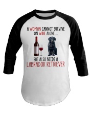 She Also Needs - Labrador Retriever Dog Baseball Tee tile