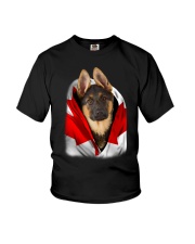 Canada Flag - German Shepherd 2 Youth T-Shirt tile