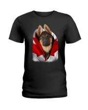 Canada Flag - German Shepherd 2 Ladies T-Shirt tile