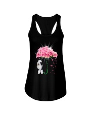 Pink Umbrella - Sheepadoodle Ladies Flowy Tank tile
