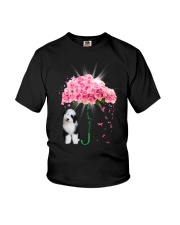 Pink Umbrella - Sheepadoodle Youth T-Shirt tile