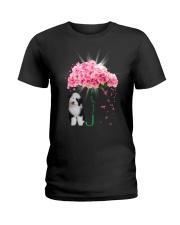 Pink Umbrella - Sheepadoodle Ladies T-Shirt tile