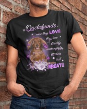 Last Breath - Red Long Haired Dachshund Classic T-Shirt apparel-classic-tshirt-lifestyle-26