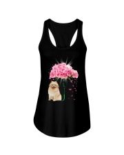 Pink Umbrella - Pomeranian 2 Ladies Flowy Tank tile