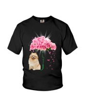 Pink Umbrella - Pomeranian 2 Youth T-Shirt tile