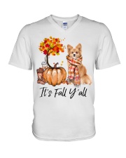 It is Fall - Papillon V-Neck T-Shirt tile