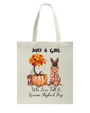 Girl Love Fall And - German Shepherd Dog Tote Bag tile