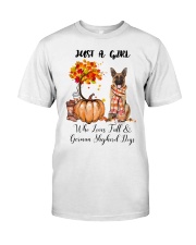 Girl Love Fall And - German Shepherd Dog Premium Fit Mens Tee tile
