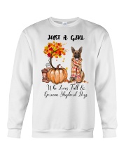 Girl Love Fall And - German Shepherd Dog Crewneck Sweatshirt tile