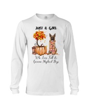 Girl Love Fall And - German Shepherd Dog Long Sleeve Tee tile