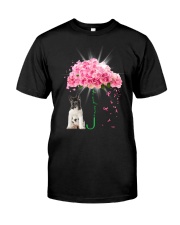 Pink Umbrella - American Akita Classic T-Shirt front