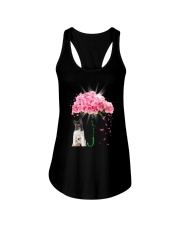 Pink Umbrella - American Akita Ladies Flowy Tank tile