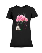 Pink Umbrella - American Akita Premium Fit Ladies Tee tile