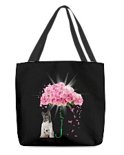 Pink Umbrella - American Akita All-Over Tote tile