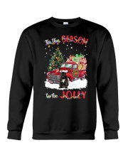 To Be Jolly - BLACK French Bulldog Crewneck Sweatshirt tile