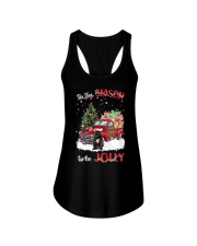To Be Jolly - BLACK French Bulldog Ladies Flowy Tank tile