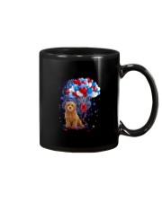 Balloons love 4th - Goldendoodle Mug tile