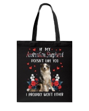 Either - BLUE MERLE Australian Shepherd Tote Bag tile