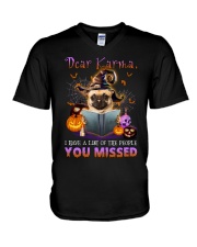 Karma - Chug Dog V-Neck T-Shirt tile