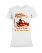Country Fall - BLACK Pekingese Premium Fit Ladies Tee tile