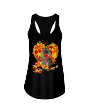 Autumn Leaf - GREY Keeshond Ladies Flowy Tank tile