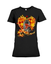 Autumn Leaf - GREY Keeshond Premium Fit Ladies Tee tile