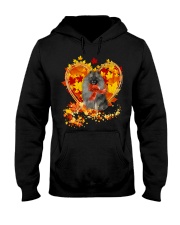Autumn Leaf - GREY Keeshond Hooded Sweatshirt tile