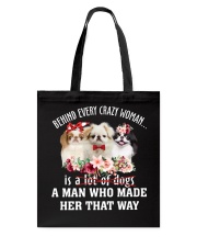 Crazy - Japanese Chin Tote Bag tile