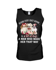 Crazy - Japanese Chin Unisex Tank tile