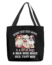 Crazy - Japanese Chin All-Over Tote tile