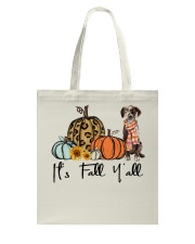 Fall Pumpkin Catahoula Leopard Tote Bag tile
