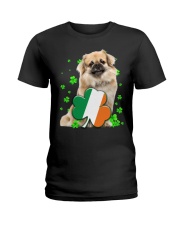Patrick Leaves - Tibetan Spaniel Ladies T-Shirt tile