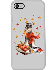 Autumn Leaves TRICOLOR Miniature Schnauzer Phone Case tile