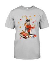 Autumn Leaves TRICOLOR Miniature Schnauzer Classic T-Shirt front