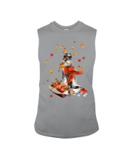 Autumn Leaves TRICOLOR Miniature Schnauzer Sleeveless Tee tile