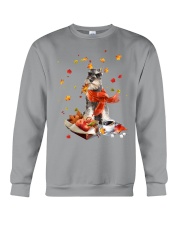 Autumn Leaves TRICOLOR Miniature Schnauzer Crewneck Sweatshirt tile