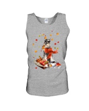 Autumn Leaves TRICOLOR Miniature Schnauzer Unisex Tank tile