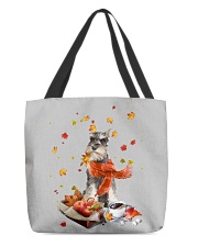 Autumn Leaves TRICOLOR Miniature Schnauzer All-Over Tote tile