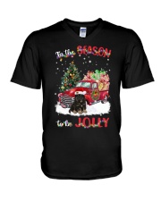 To Be Jolly - Tibetan Mastiff V-Neck T-Shirt tile