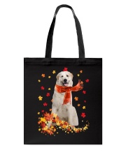 Autumn Leaves Scraf - Great Pyrenees 1 Tote Bag tile