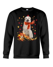 Autumn Leaves Scraf - Great Pyrenees 1 Crewneck Sweatshirt tile