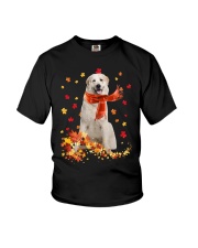 Autumn Leaves Scraf - Great Pyrenees 1 Youth T-Shirt tile