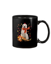 Autumn Leaves Scraf - Great Pyrenees 1 Mug tile