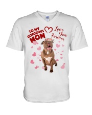156 Gorgeous Mom Pitbull V-Neck T-Shirt tile