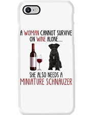 She Also Needs - Miniature Schnauzer 1 Phone Case tile